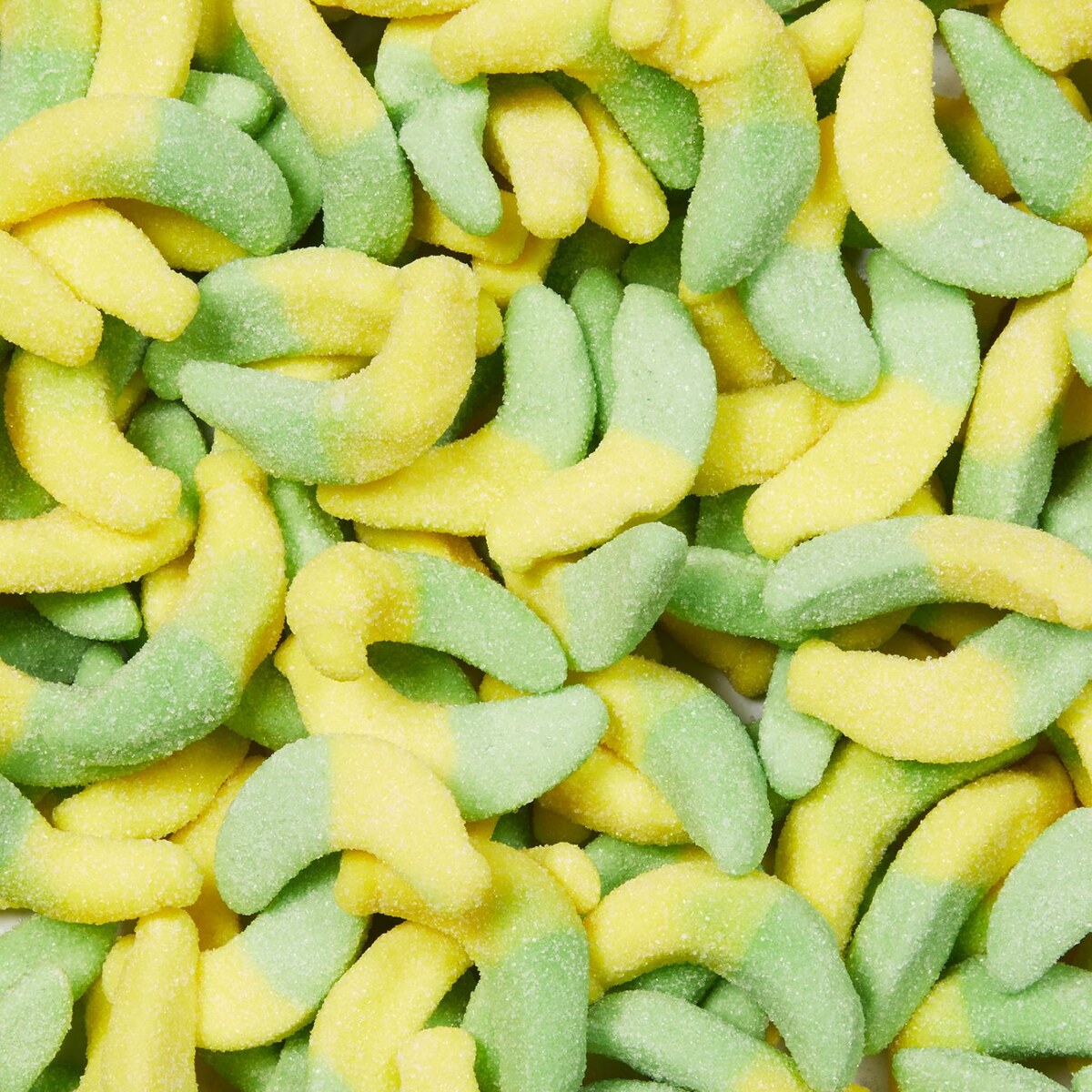 THC infused sour banana gummies coated in sour sugar