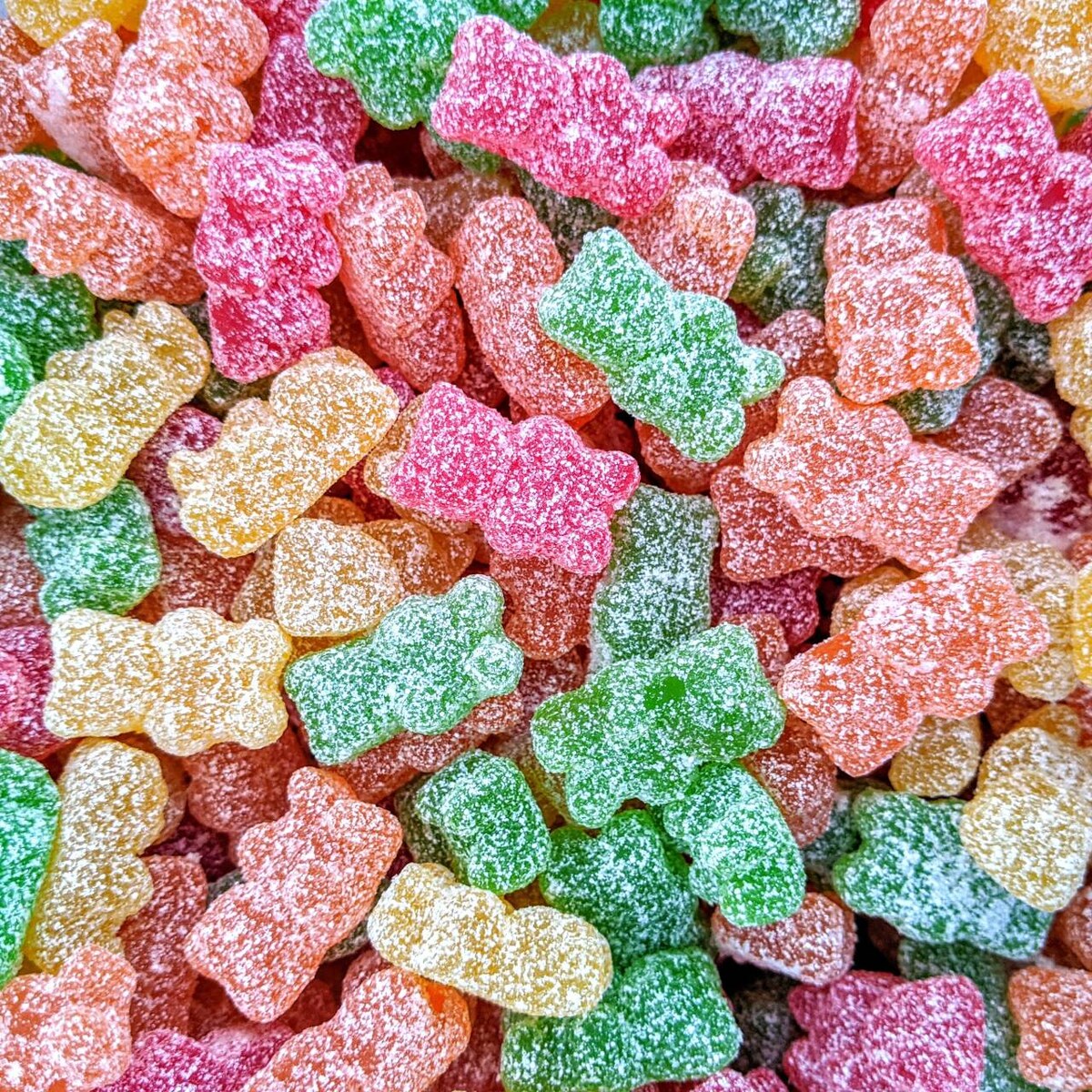 Cannabis Infused Sour Gummy Bears THC infused sour gummy bears in mixed fruit flavors